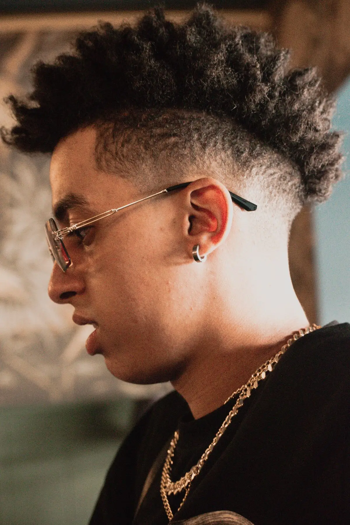 Curls with a low fade — Dani