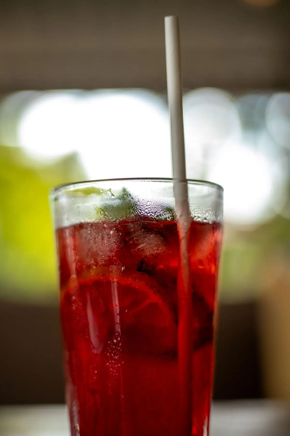 Iced hibiscus drink.